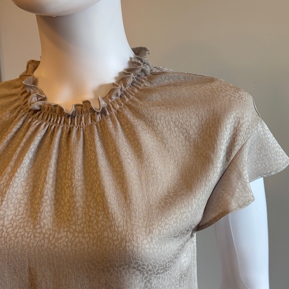 Express Tan Ruffled Blouse - Picture 5 of 7